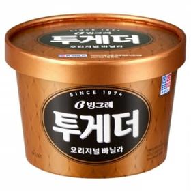 宾格瑞together香草桶装冰淇淋900ml빙그레 투게더 오리지널 바닐라 빙과