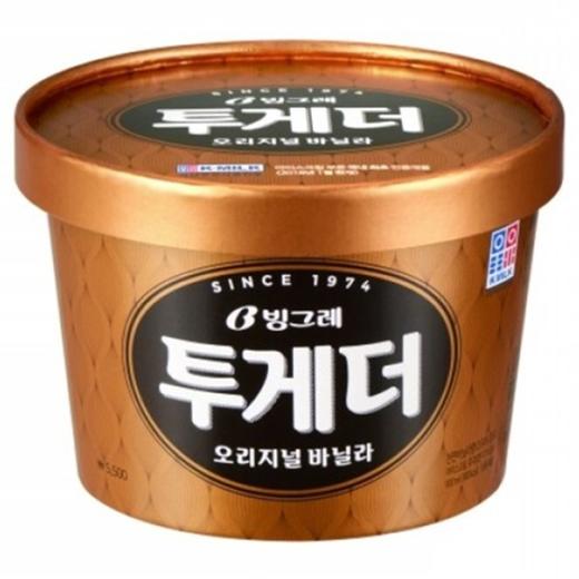 宾格瑞together香草桶装冰淇淋900ml빙그레 투게더 오리지널 바닐라 빙과 商品图0