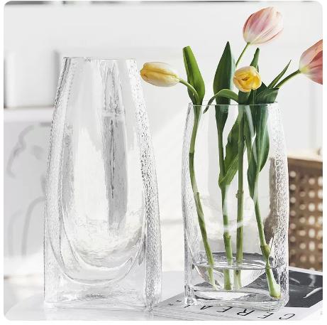 北欧轻奢简约方口玻璃花瓶---望苍 商品图1