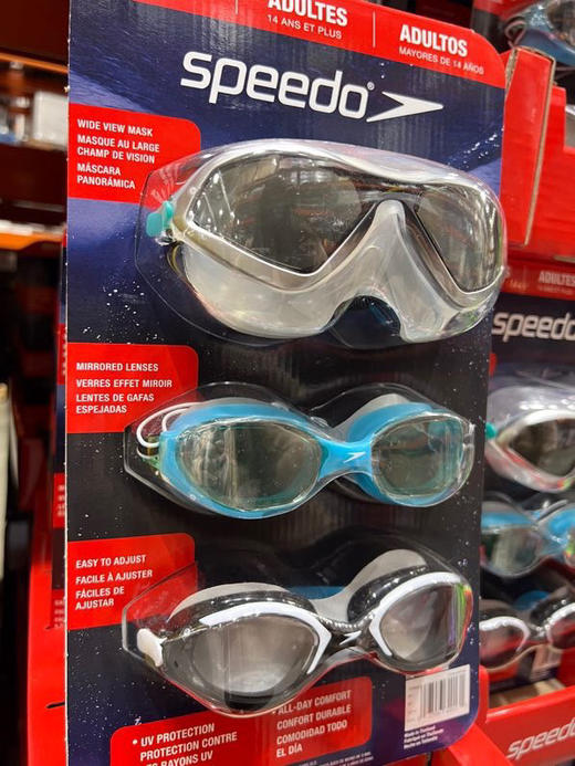 新款推荐🎉特价‼️Speedo速比涛成人泳镜三个装240元/板！一套有三个 商品图4