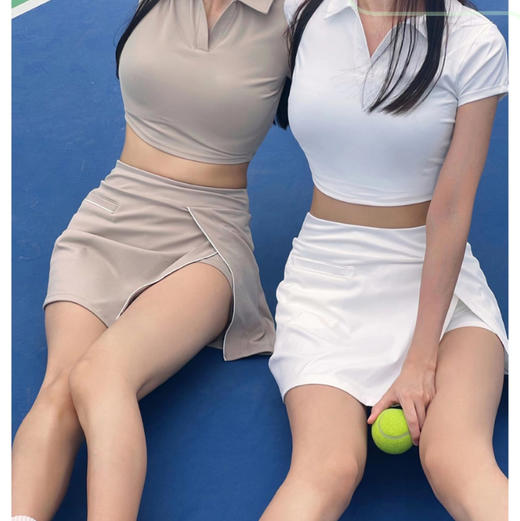 跃牌【欲动春风】系列裸感高腰紧身休闲上衣22226假两件防走光裙裤22436此款为欧码，建议拍小一码！ 商品图0