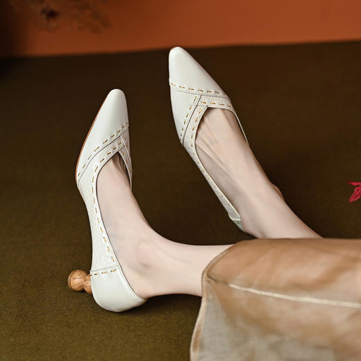 优雅复古风，宫廷高跟单鞋HY-Y2560 商品图2