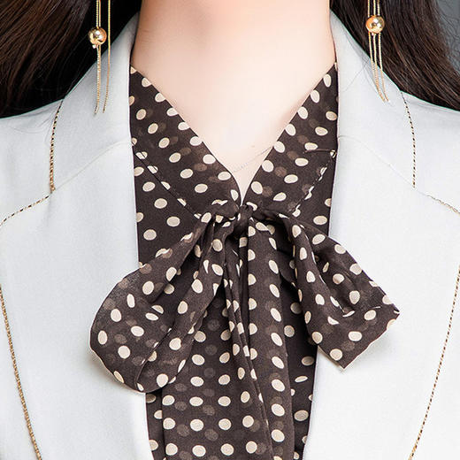 优雅修身，圆点连衣裙马甲两件套QYM--237732 商品图3
