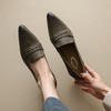 粗跟浅口单鞋，真皮爆款网红女鞋粗跟尖头鞋子HYT-7206-A 商品缩略图2