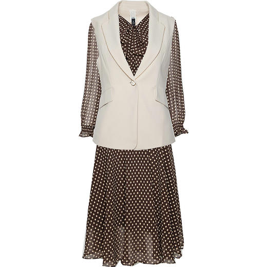 优雅修身，圆点连衣裙马甲两件套QYM--237732 商品图4