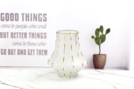 现代简约-鳄鱼纹路-玻璃花瓶 商品图2