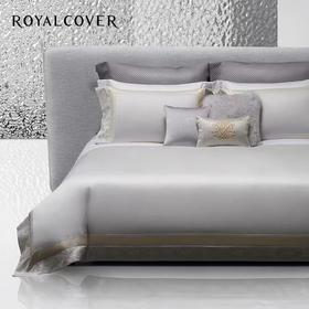 10楼罗卡芙长绒棉简约全棉拼边四件套--贝加尔240*240cm吊牌价6980元活动价5980元