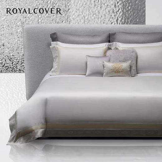 【春上新】10楼罗卡芙长绒棉简约全棉拼边四件套--贝加尔240*240cm吊牌价6980元活动价5980元 商品图0