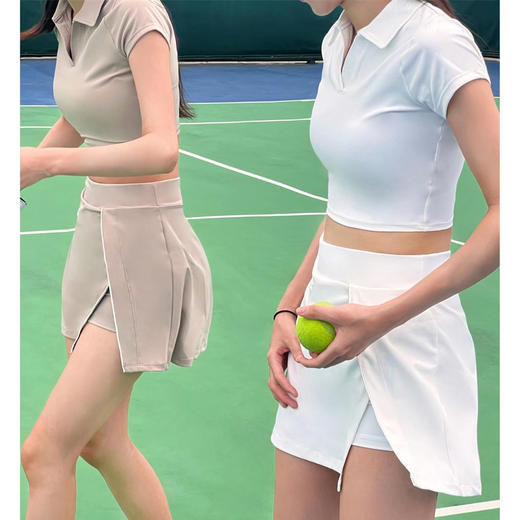 跃牌【欲动春风】系列裸感高腰紧身休闲上衣22226假两件防走光裙裤22436此款为欧码，建议拍小一码！ 商品图4