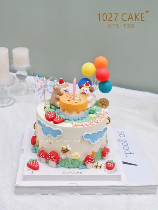 1027CAKE | 立体奶油霜小动物 猴子小狗 商品图0