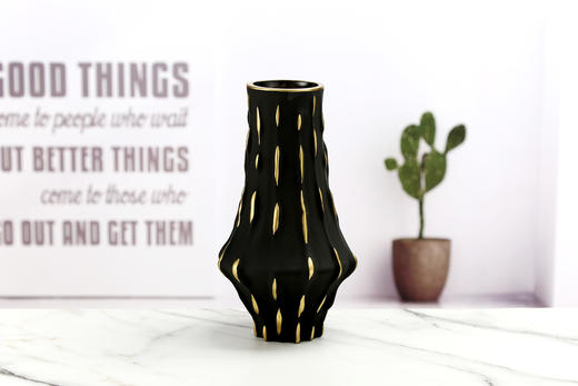 现代简约-鳄鱼纹路-玻璃花瓶 商品图3