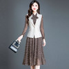 优雅修身，圆点连衣裙马甲两件套QYM--237732 商品缩略图1