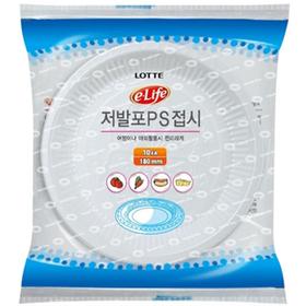 乐天PS一次性蝶(180mmx10)롯데 저발포PS접시