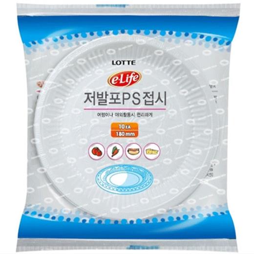 乐天PS一次性蝶(180mmx10)롯데 저발포PS접시 商品图0
