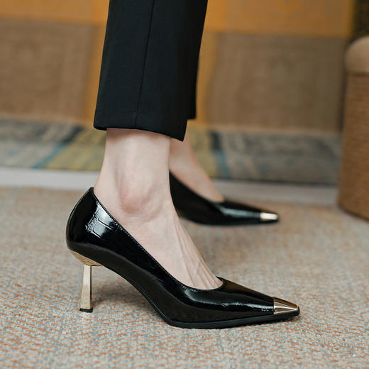 法式小众，金属方头单鞋WXJ245 商品图11