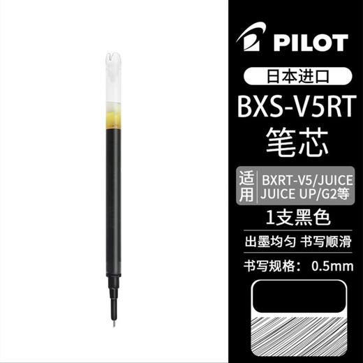 Pilot百乐笔芯V5RT按动式中性笔0.5笔芯黑色针管头替芯可替换开拓王BXRT-V5/BX-GR5 商品图5