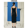 VIMAGE纬漫纪夏季新款气质收腰显瘦无袖开叉连衣裙V1907524 商品缩略图9