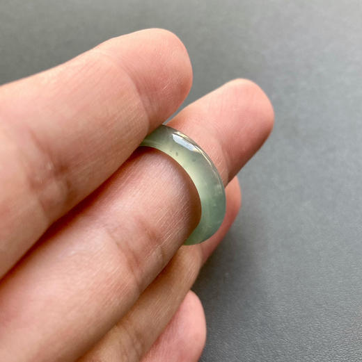 高冰种淡晴水翡翠指环戒指14 商品图7