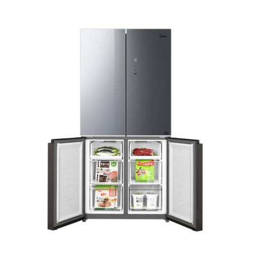 美的冰箱461升十字对开门四门风冷无霜一级能效玻璃面板BCD-461WSGPM(E)墨兰灰-观澜 商品图5