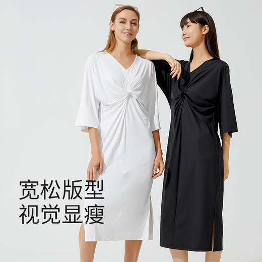 Supield素湃中长款连体防晒衣女宽松版型多褶设计夏季薄款防晒服 商品图1