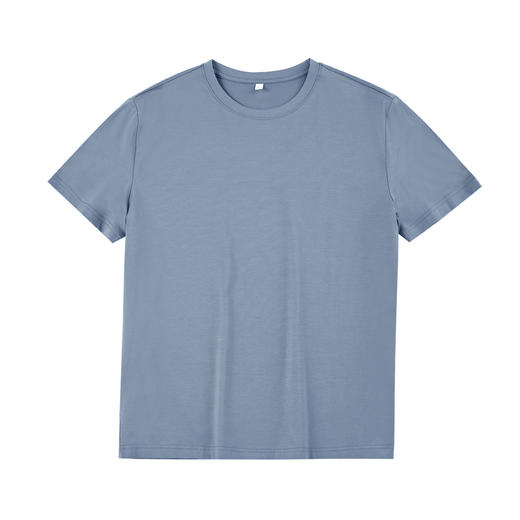 墨麦客男装圆领丝光棉2022夏季新款修身纯色男士休闲短袖T恤70523 商品图4