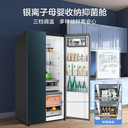 美的(Midea)600升对开门冰箱 一级双变频 19分钟急速净味除菌 独立母婴仓 智能家电 BCD-600WKGPZM(E) 商品图1