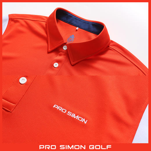 BMS-108B（PROSIMON高尔夫男款春夏短袖拼接风翻领Polo衫） 商品图2