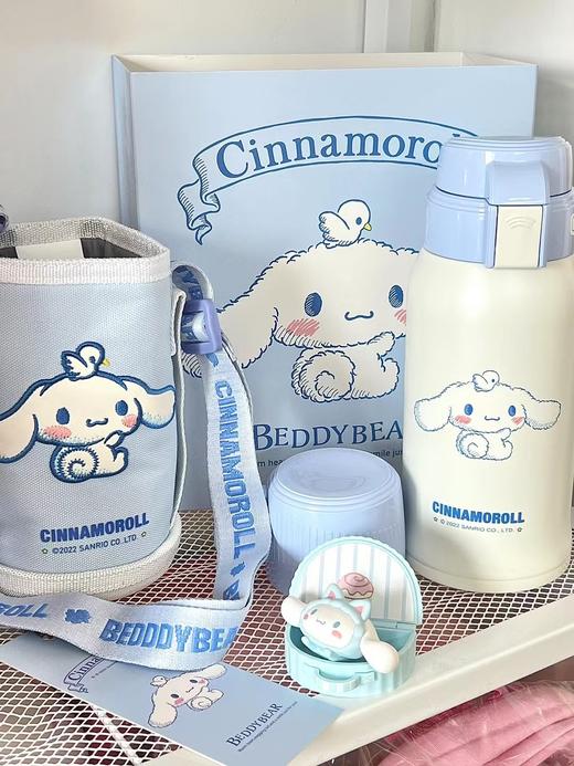 【品牌直发】【杯具熊三丽鸥玉桂狗联名系列】儿童杯复古保温水壶保温嘟嘟桶大肚杯 顽皮大耳狗/轻盈大耳狗/云朵大耳狗/运动水杯大耳狗316不锈钢 商品图4