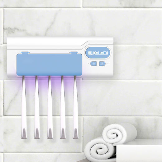 「三色可选！大容量款」全自动紫外线+烘干加热一体牙刷消毒盒生活电器 商品图2