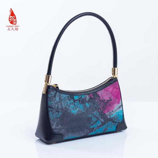 SAINTJOY/宋锦女式腋下包 虹涧蓝紫灰系列BWS21B1101 商品图4