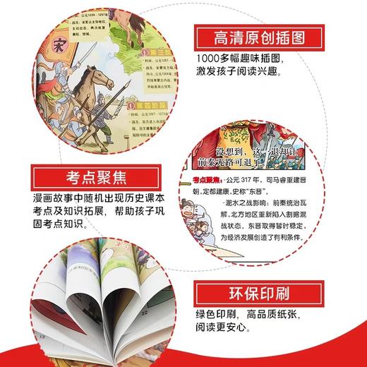 漫画中国全套12册 上下五千年儿童历史类漫画版书籍 二三四五年级小学生课外阅读书籍 中国古近代史写给孩子半小时漫画中国史全套 商品图3