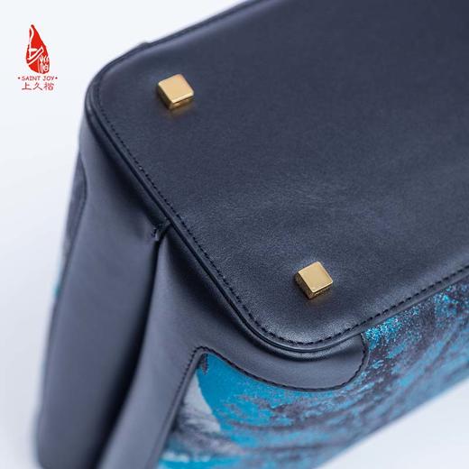 SAINTJOY/上久楷 宋锦女式拎包 蓝紫灰虹涧  BWW18A2001 商品图7