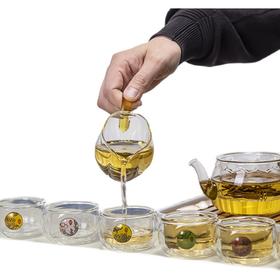 璃海匠心《次第花开》整套茶具礼盒套装 高硼硅耐热玻璃
