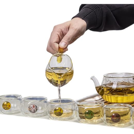 璃海匠心《次第花开》整套茶具礼盒套装 高硼硅耐热玻璃 商品图0