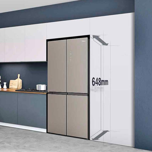 美的（Midea）468升十字对开门冰箱 光循环净味 多维智能变频 玻璃面板 BCD-468WSGPZM 商品图5