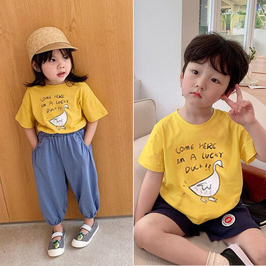 [捡漏 任选3件39.9包邮】棉童装中小童男女童夏季短袖T恤新款韩版卡通半袖时尚上衣 商品图12