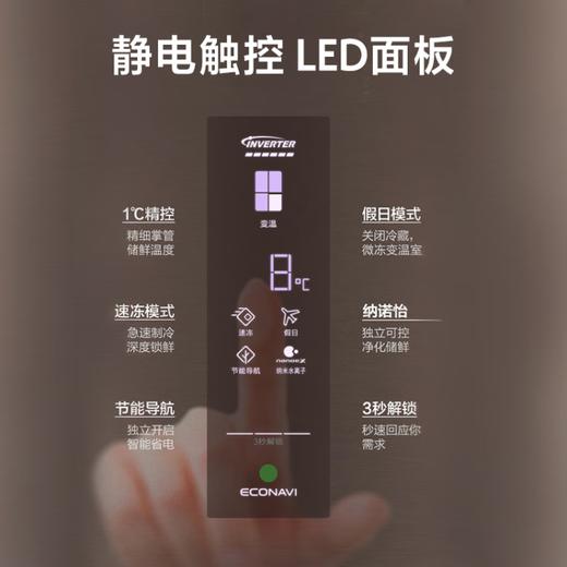 【线下同款】松下（Panasonic）628升十字对开多门冰箱全风冷无霜变频银离子除菌 NR-W621CF-MT 商品图8