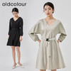 oldcolour2023春季新款时尚气质收腰V领A字短款连衣裙女O12103249 商品缩略图3