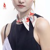 SAINTJOY/上久楷 女式真丝方巾  米红色上久佳人   真丝窄巾 CJS22009 商品缩略图4