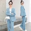 韩版宽松西装外套，显瘦开叉阔腿裤休闲两件套HR-XQ810 商品缩略图0