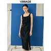 VIMAGE纬漫纪夏季新款气质收腰显瘦无袖开叉连衣裙V1907524 商品缩略图8