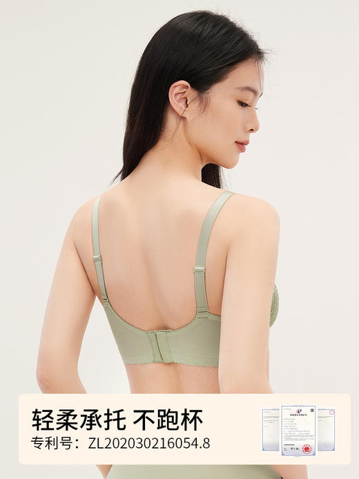 奶糖派大杯微甜全罩杯大胸显小文胸超薄蕾丝防凸点大码显瘦内衣女 商品图3