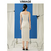 VIMAGE纬漫纪夏季新款气质收腰显瘦无袖开叉连衣裙V1907524 商品缩略图4