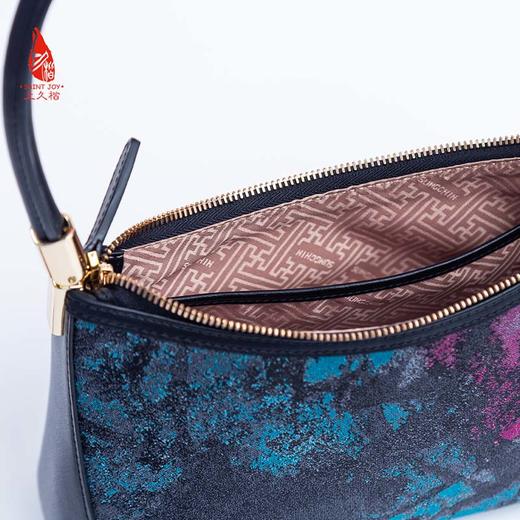 SAINTJOY/宋锦女式腋下包 虹涧蓝紫灰系列BWS21B1101 商品图11