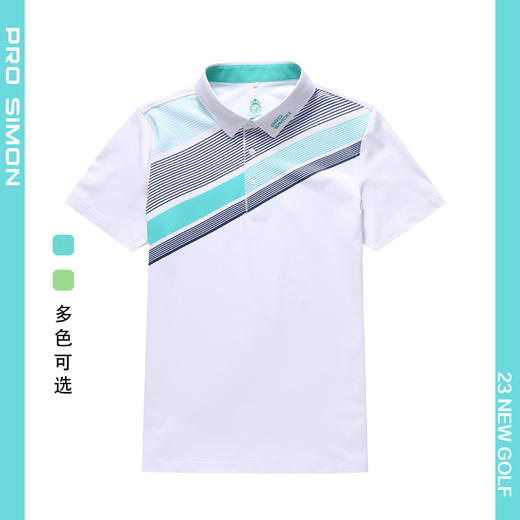 BMS-109A（PROSIMON高尔夫男款春夏短袖双色定位数码印花Polo衫） 商品图0