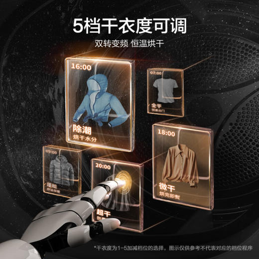 松下(Panasonic)洗烘套装 10kg滚筒洗衣机变频+9kg热泵烘干机干衣机 家用大容量免晾晒 白月光银色款 NH-EH900S 商品图4