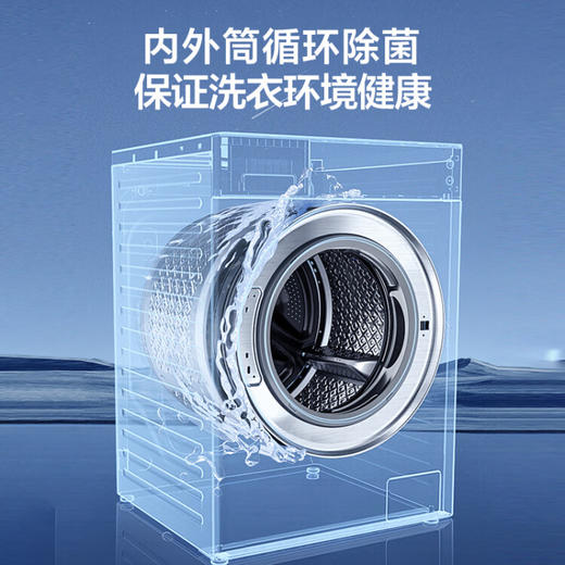 松下（Panasonic）滚筒洗衣机全自动10kg 光动银常温除菌 智能投放 洗衣免熨烫泡沫净 【门店颜值担当】XQG100-L169 商品图4