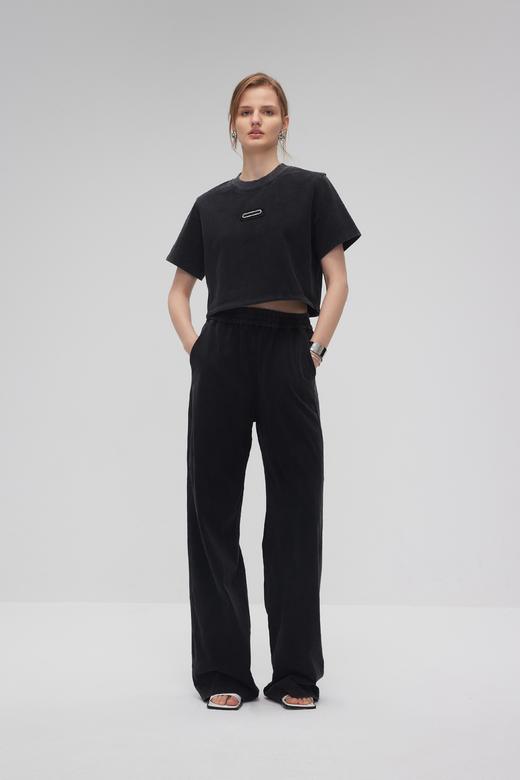 金属logo抽绳短T恤 商品图0