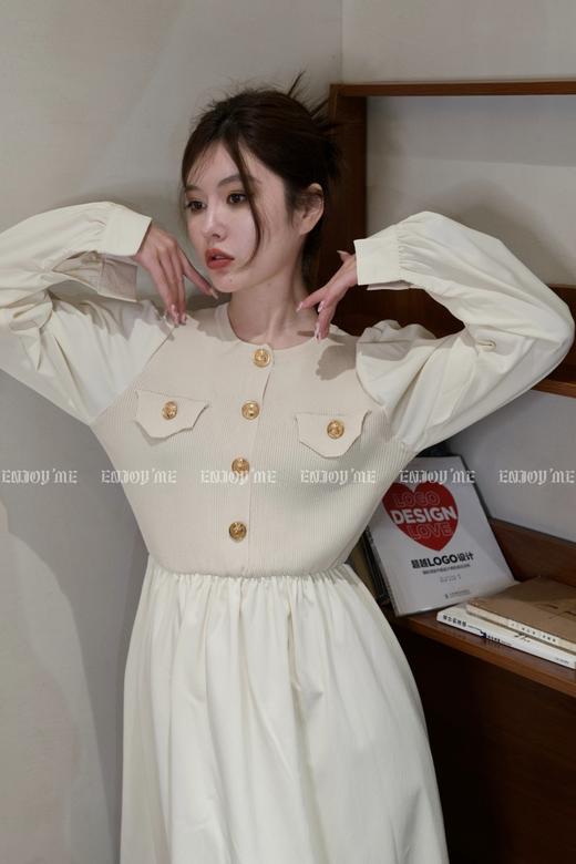 【门店同款】春季小香风针织拼接连衣裙 150207605 商品图1