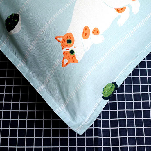 【幸运土猫】兰花喵如茉全棉纯棉猫三四件套件柔软被套原创设计 商品图3